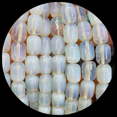 Batu permata manik Howlite Opalite kristal alami batu permata Barel Bentuk Bead lepas untaian untuk pembuatan perhiasan