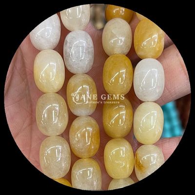 Batu permata manik Howlite Opalite kristal alami batu permata Barel Bentuk Bead lepas untaian untuk pembuatan perhiasan