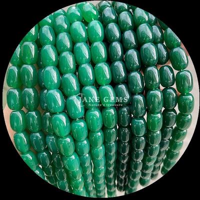Permata Manik Dalmatia Jasper Kristal Alam Batu permata Barel Bentuk Lolos Untaian manik untuk pembuatan perhiasan