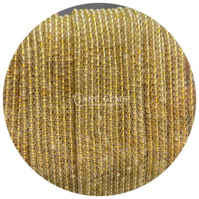 Batu Semi-Harmawan Citrine Tourmaline Healing Lolos Bundar Untaian Manik Untuk Membuat Hadiah Ulang Tahun