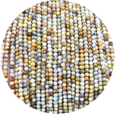 Batu Semi-Harmawan Citrine Tourmaline Healing Lolos Bundar Untaian Manik Untuk Membuat Hadiah Ulang Tahun