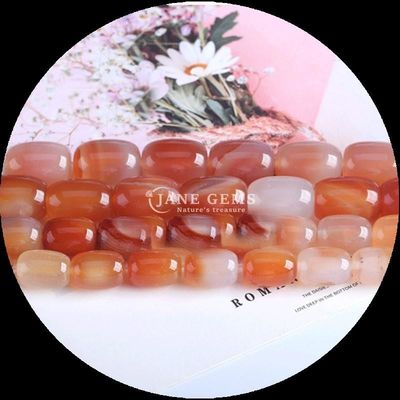 Permata Manik-manik Karnelian Hijau Agate Batu permata kristal alami Barel Bentuk Untaian manik-manik longgar untuk pembuatan perhiasan