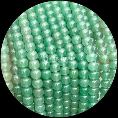 Permata Manik-manik Hijau Aventurine Violet Batu Kristal Alam Batu permata Bentuk apel Untaian manik-manik longgar untuk pembuatan perhiasan