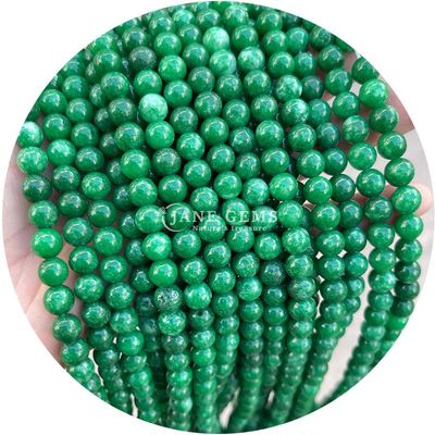 Lavender Chalcedony Merah Cerah Chalcedony Bulat Bertebaran Manik-manik Produk Semi Finished DIY Perhiasan Aksesoris