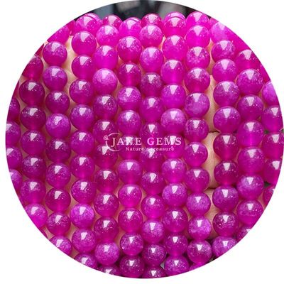 Polished Smooth Hetian White Jade Chalcedony Light Peach Chalcedony Loose Beads Untuk DIY Jewelry Making