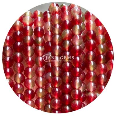 Berbagai halus bulat longgar Kalcedonia Batu manik-manik Batu permata Untuk gelang manik-manik Perhiasan pembuatan
