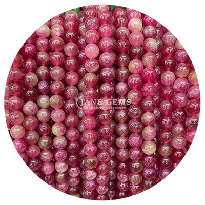 Batu Alam Pelangi Pink Xinjiang Kalcedonia Untuk Perhiasan Membuat Gelang Gelang buatan tangan