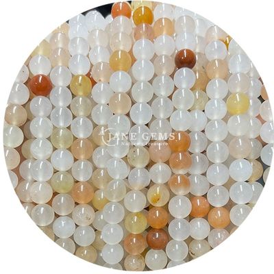 Natural Gemstone Manik-manik Strand Bulat Batu Kristal Lolos Manik-manik Untuk Perhiasan Gelang Membuat