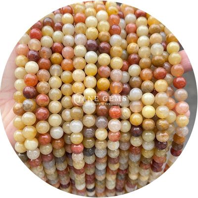 Natural Gemstone Manik-manik Strand Bulat Batu Kristal Lolos Manik-manik Untuk Perhiasan Gelang Membuat