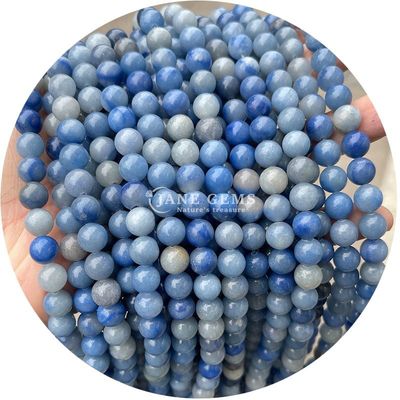 Natural Loose Stone Beads Strand Gemstone Pink Aventurine Round Smooth Untuk Membuat Perhiasan DIY