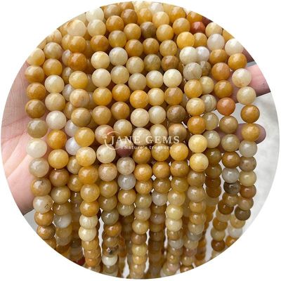 Natural Loose Stone Beads Strand Gemstone Pink Aventurine Round Smooth Untuk Membuat Perhiasan DIY