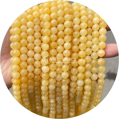 Keris Jade Kristal Alam Lemon Jade Bulat Keris Luas Untuk Membuat Hadiah Ulang Tahun