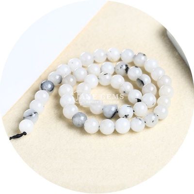 Xinjiang Kalcedony Bead Strands Batu Bentuk Bulat untuk Perhiasan dalam Warna Amazonite