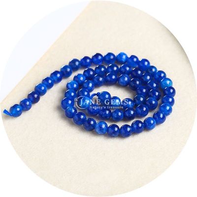 Xinjiang Kalcedony Bead Strands Batu Bentuk Bulat untuk Perhiasan dalam Warna Amazonite