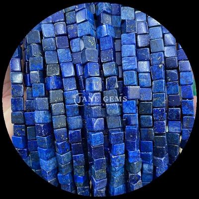 Cube Square Shape Howlite Lapis Lazuli Untaian manik longgar untuk pembuatan perhiasan DIY