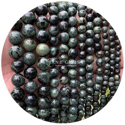 Perhiasan Kristal buatan tangan Kerajinan DIY Bulat Manik-manik Jasper Merah untuk Gelang Kalung