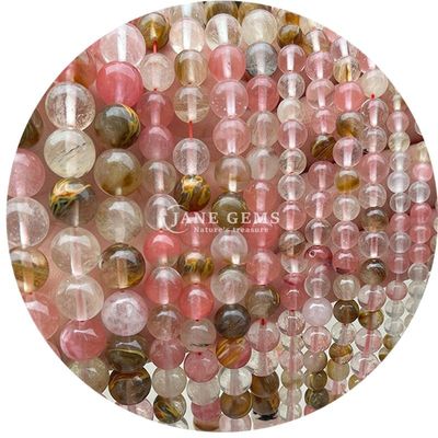 Natural Black Stripe Rhodochrosite Perhiasan Perhiasan membuat gelang DIY