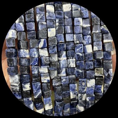 DIY Perhiasan dan Crystal Healing Natural Labradorite Blue Dot Loose Bead Strands dalam berbagai ukuran