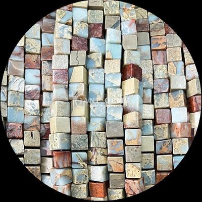 Jade Selatan Alam Amazonite Bentuk persegi Batu permata Untaian manik-manik untuk DIY Perhiasan dan energi penyembuhan