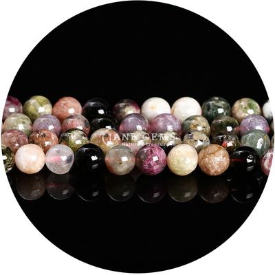 Harmonize Energi Natural Healing Kristal Batu permata manik-manik Tourmaline Magnesite Untuk pembuatan Perhiasan Kristal