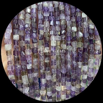 Bentuk kubus persegi Batu permata alami manik merah pirus hitam agate lepas manik untaian Untuk perhiasan DIY