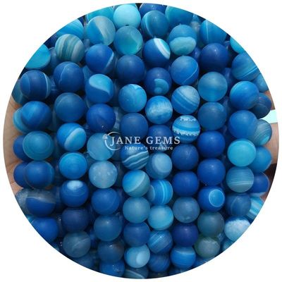 Frosted Agate Matte Loose Beads Handmade Semi Finished Products Untuk Hadiah Ulang Tahun