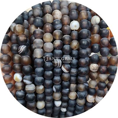 Frosted Agate Matte Loose Beads Handmade Semi Finished Products Untuk Hadiah Ulang Tahun