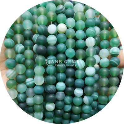 Natural Red Stripe Agate Bead Sardonyx Agate Matte Round Loose Beads untuk pembuatan perhiasan
