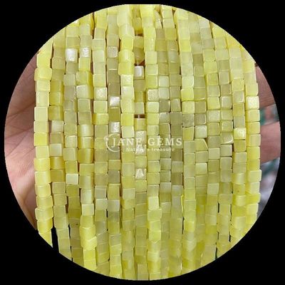 Bentuk kubus persegi batu permata alami manik-manik jeruk nipis batu giok Rhodonite untaian manik longgar untuk penyembuhan dan perhiasan DIY