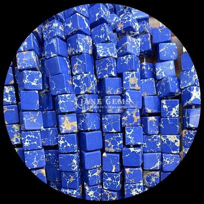 Bentuk kubus persegi batu permata alami manik-manik jeruk nipis batu giok Rhodonite untaian manik longgar untuk penyembuhan dan perhiasan DIY