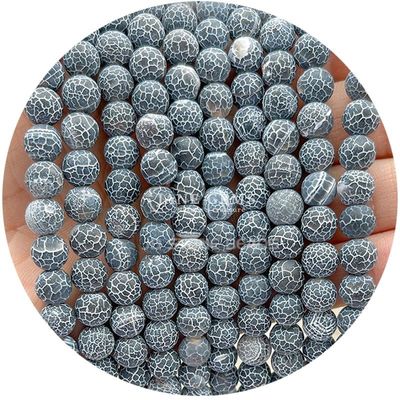 Frosted Healing Matte Round Beads Produk Semi Finished Untuk DIY Hadiah Perhiasan buatan tangan