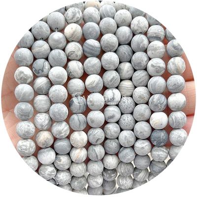Frosted Healing Matte Round Beads Produk Semi Finished Untuk DIY Hadiah Perhiasan buatan tangan