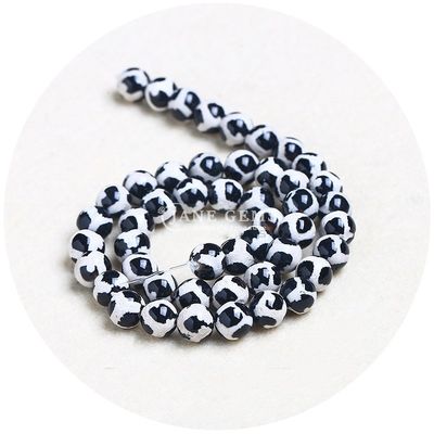 Agate Bentuk Bulat Batu Brown Football Dzi Manik Untuk Perhiasan & DIY Kerajinan Membuat