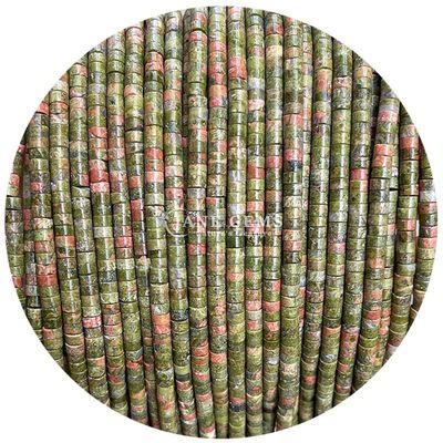 Kiwi Jasper Unakite Manik-manik Lolos Yang Dibuat Dari Batu permata Kristal Alam Untuk Membuat Perhiasan
