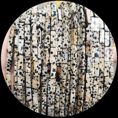 Batu permata alami manik bentuk persegi panjang Lemon Jade Howlite untaian longgar untuk DIY