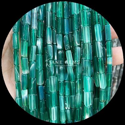 Bentuk persegi panjang Zebra Jasper Lapis Lazuli Batu permata Manik-manik Lolos untuk pembuatan perhiasan