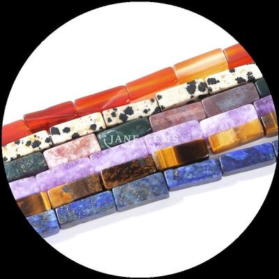 Polished Finish Rectangle Gems Bead Purple Chalcedony Map Jasper 4x13mm untuk Perhiasan DIY