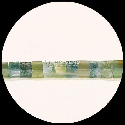 Batu permata alami dipoles Finish Cube Beads Amazonite Picture Jasper Loose Bead Strands Untuk pembuatan perhiasan
