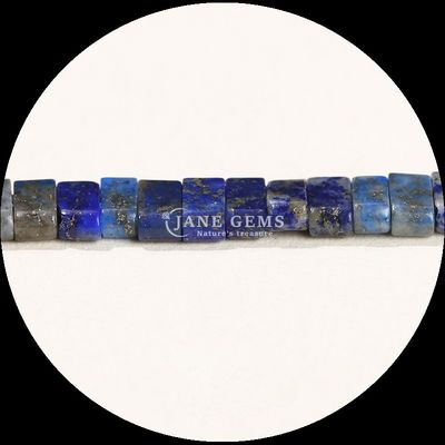 Batu permata alami dipoles Finish Cube Beads Amazonite Picture Jasper Loose Bead Strands Untuk pembuatan perhiasan