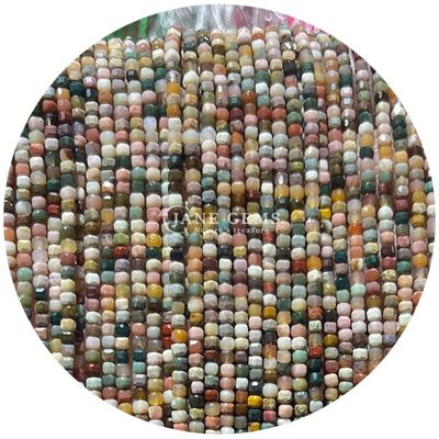 Perhiasan khusus manik-manik Batu Bulan Putih Prehnite Ungu Jade Perhiasan longgar