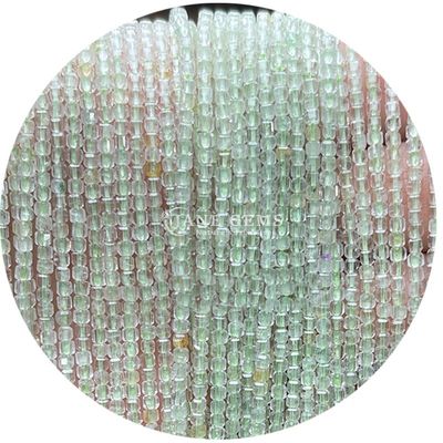 Perhiasan khusus manik-manik Batu Bulan Putih Prehnite Ungu Jade Perhiasan longgar