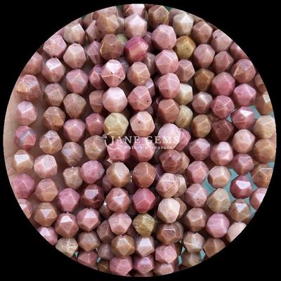 Batu permata berfacet Bentuk berlian alami Rhodonite Amazonite Manik-manik Untaian Lolos