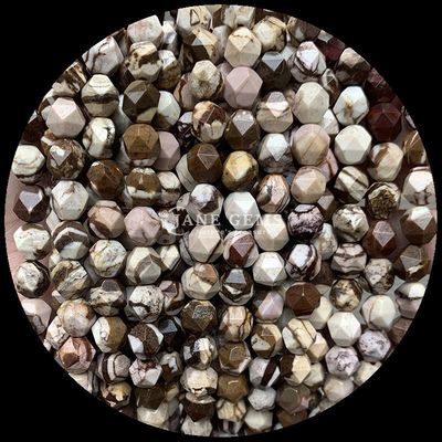 Fasilitas Multi Warna Howlite Peta Batu Lolos Strand Batu permata manik-manik untuk perhiasan DIY