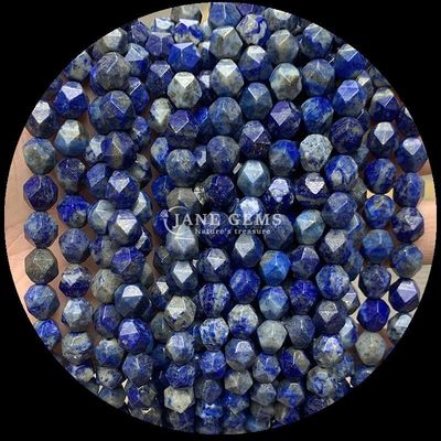 Elegant Faceted Natural Gemstone Beads Fluorite Lapis Lazuli Untaian longgar untuk pembuatan perhiasan
