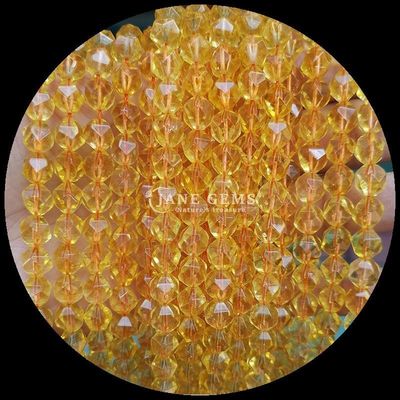 Batu permata alami berfacet manik-manik berwarna-warni Semangka Kuarsa Aquamarine Untaian longgar manik-manik untuk perhiasan DIY