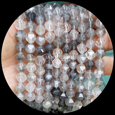 Batu permata alami berfacet manik-manik berwarna-warni Semangka Kuarsa Aquamarine Untaian longgar manik-manik untuk perhiasan DIY