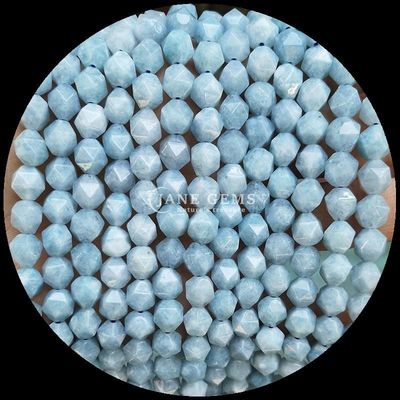 Batu permata alami berfacet manik-manik berwarna-warni Semangka Kuarsa Aquamarine Untaian longgar manik-manik untuk perhiasan DIY