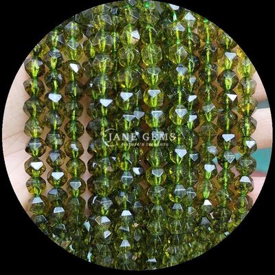 Batu permata alami berfacet manik-manik berwarna-warni Semangka Kuarsa Aquamarine Untaian longgar manik-manik untuk perhiasan DIY