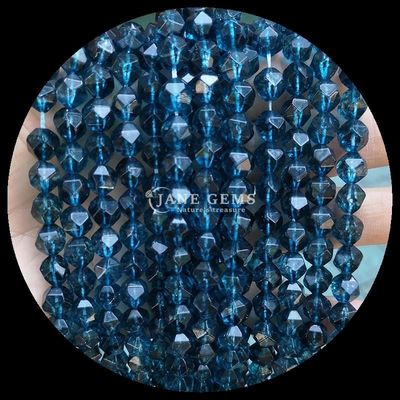 Batu permata alami berfacet manik-manik berwarna-warni Semangka Kuarsa Aquamarine Untaian longgar manik-manik untuk perhiasan DIY