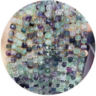 Polished Smooth Loose Beads Faceted Sugar Cube Untuk Kerajinan DIY Perhiasan Membuat Permata Manik